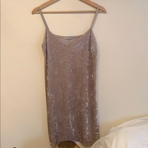 Velvet slip dress